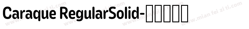 Caraque RegularSolid字体转换
